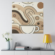 Espresso Elegance Minimalist Coffee Wall Art Canvas