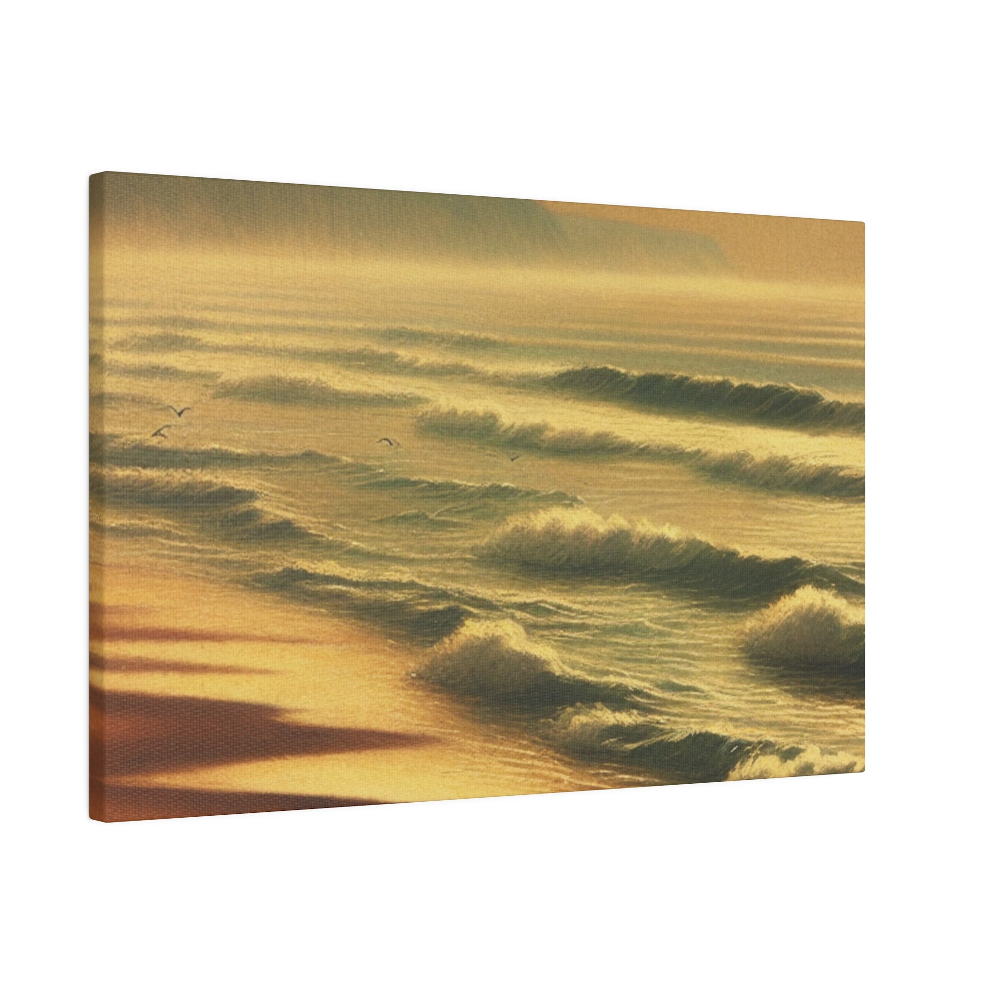 Ocean Serenity Tonalism Beach Painting Canvas