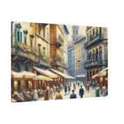 Venetian Chalk Illusion Vintage Italian Street Painting Canvas