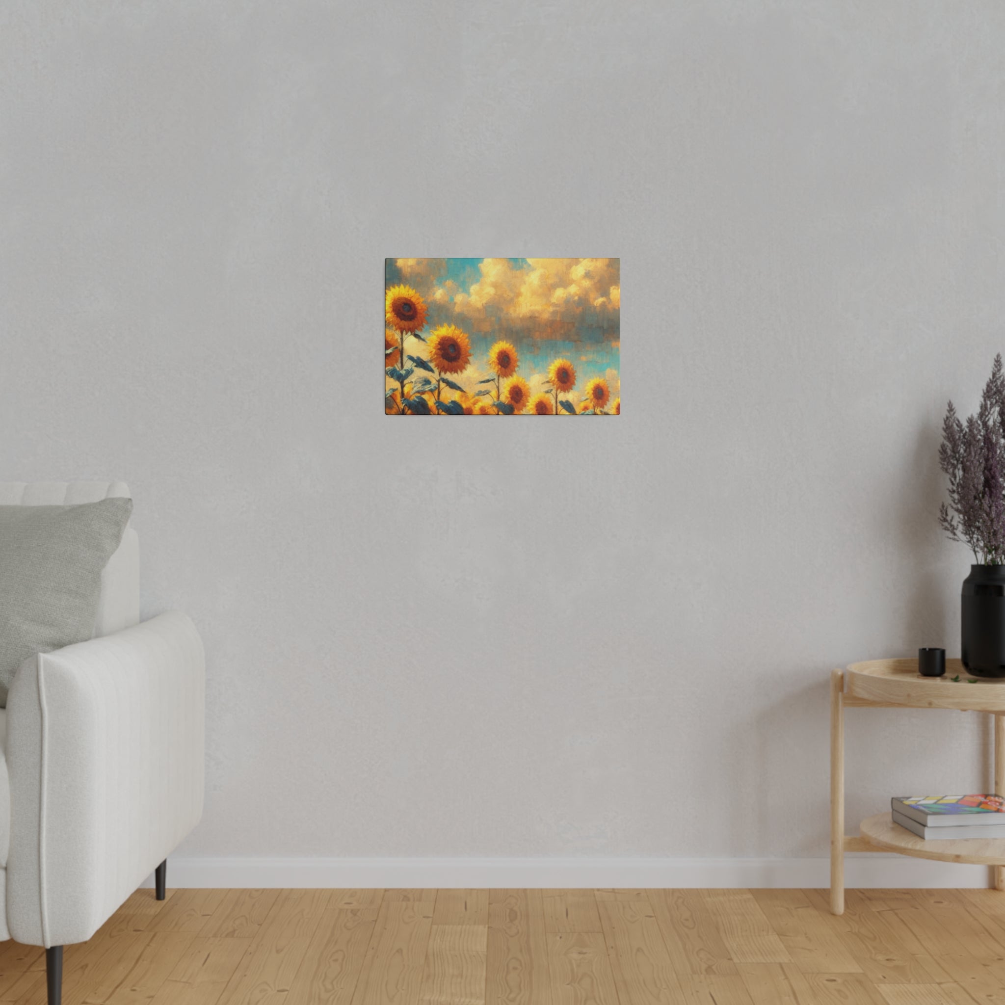 Sunflower Field Floral Wall Art Sunflower Painting Canvas