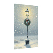 Snowy Christmas Lamp Canvas
