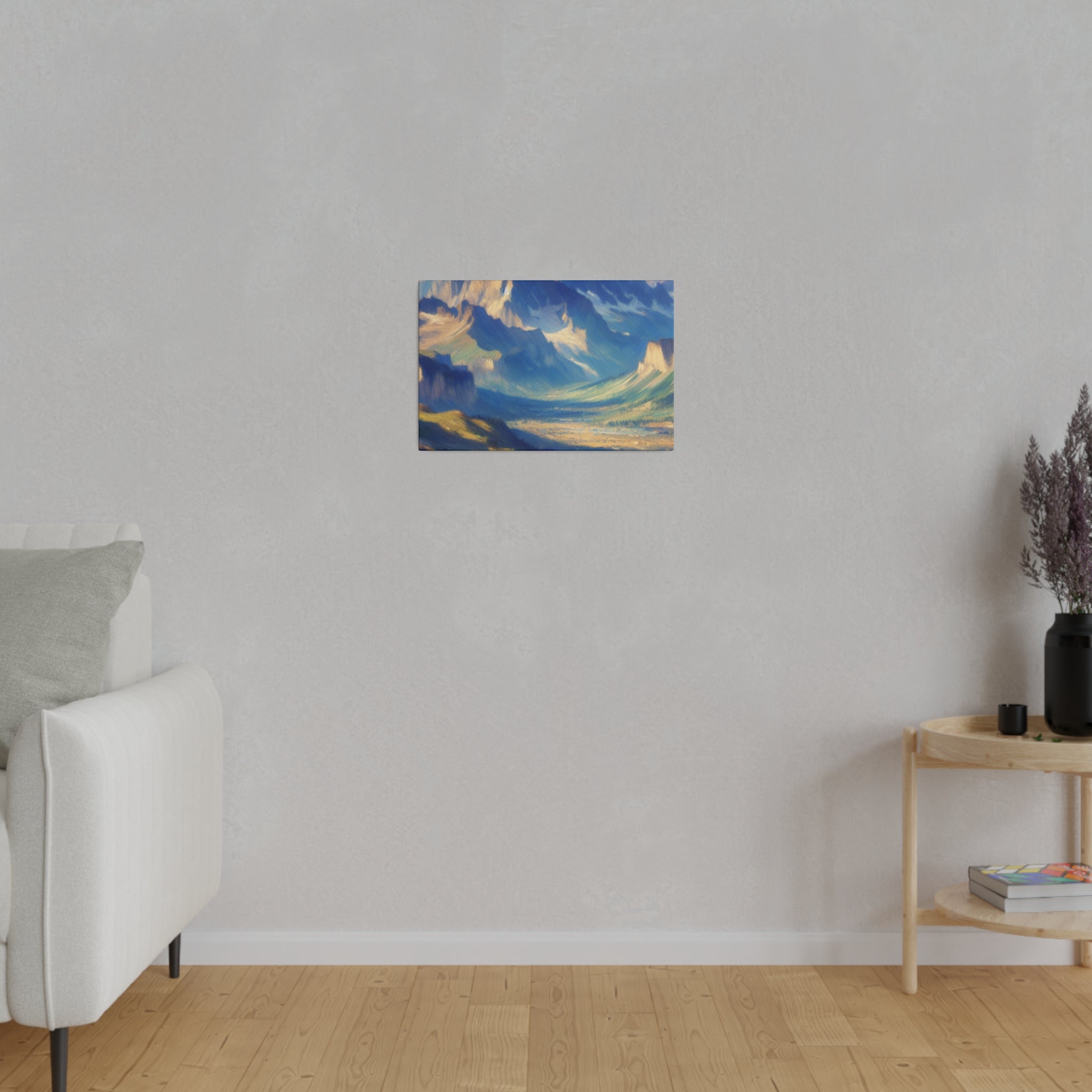 Light Meets Land Mountain Landscape Painting Canvas