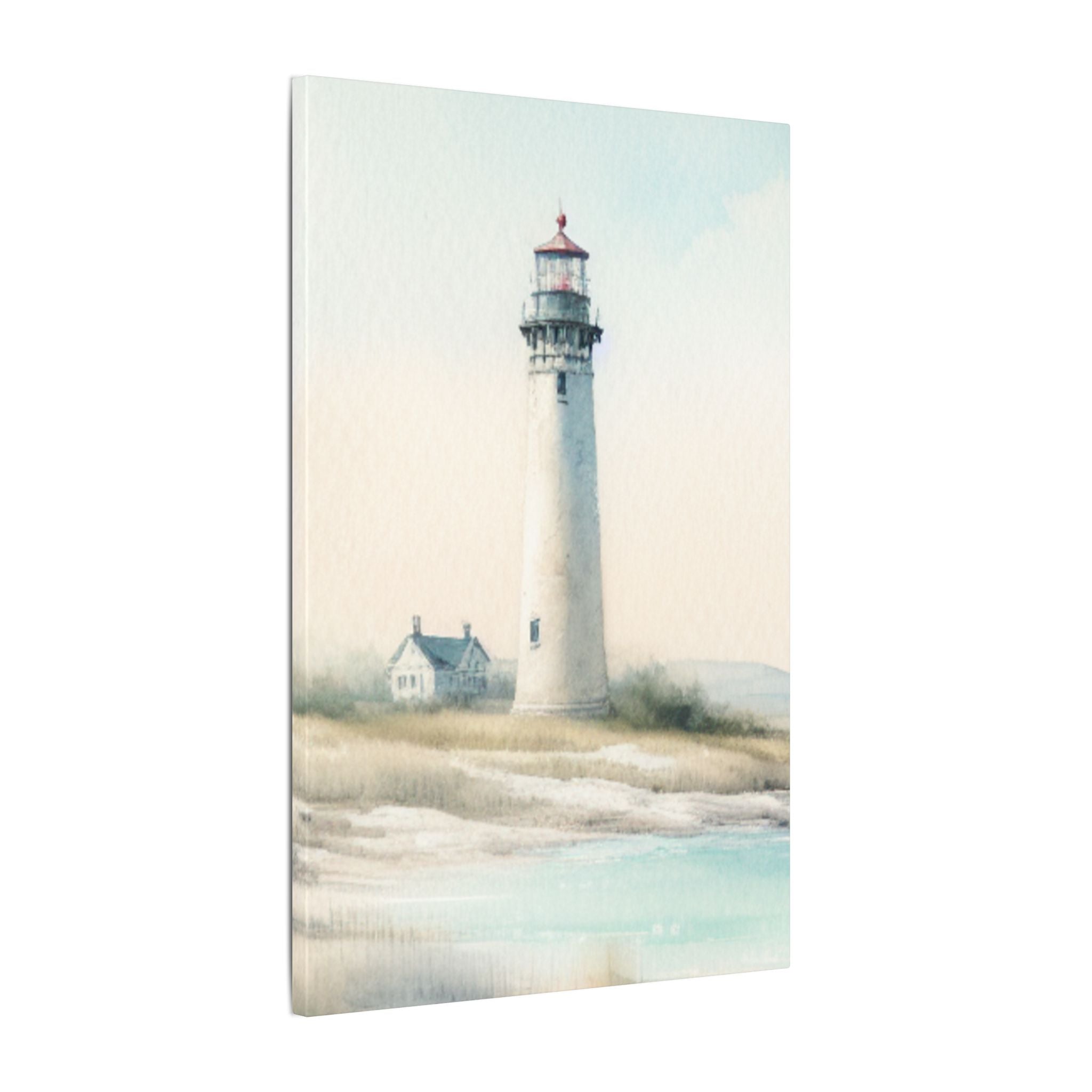 Coastal Morning Lighthouse Canvas
