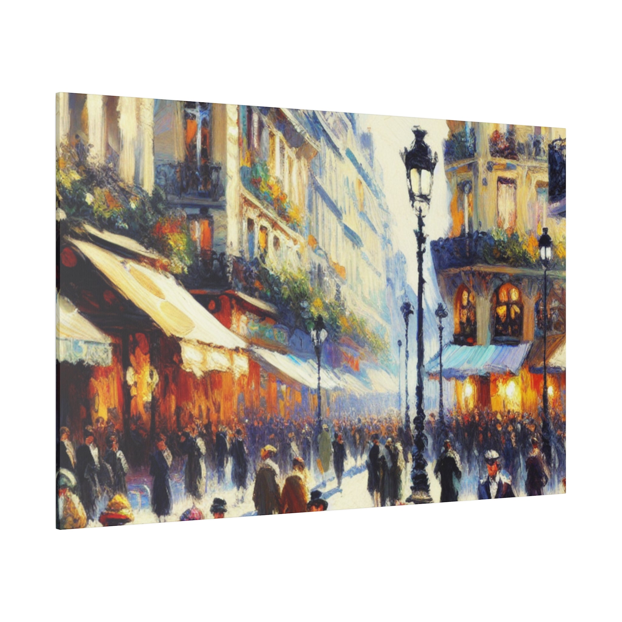 Riviera Reverie Blend French Street Painting Canvas