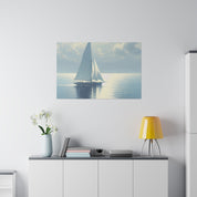 Serene Voyage Sailboat Painting Canvas