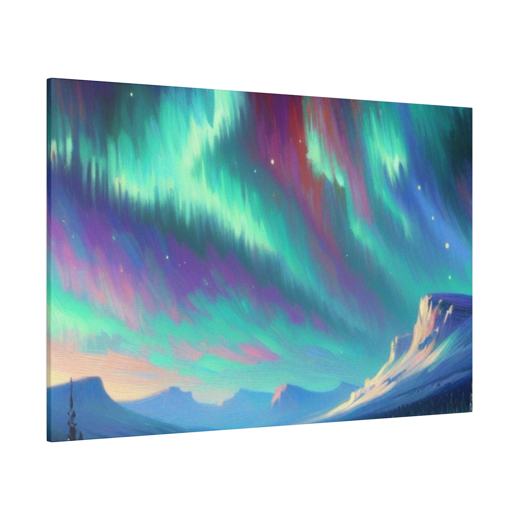 Aurora Frost Mirage Northern Lights Painting Canvas