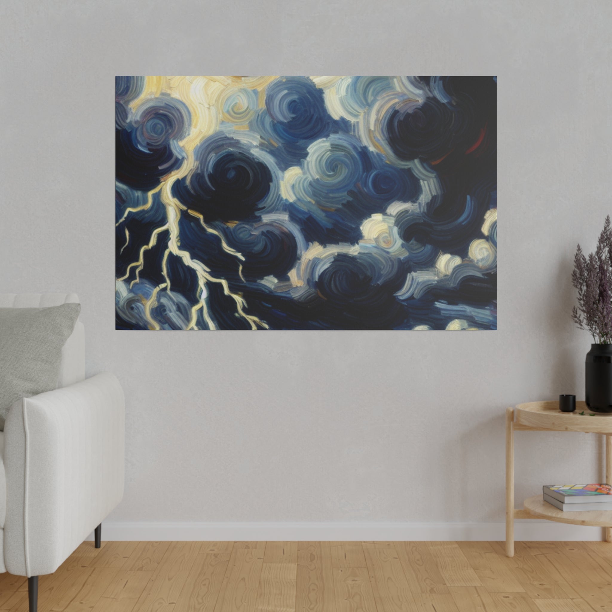 Storm's Ethereal Dance Landscape Painting Canvas