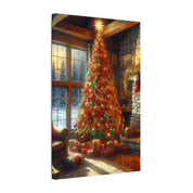 Cozy Christmas Living Room Canvas