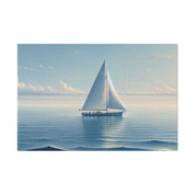 Seafarer Solitude Sailboat Painting Canvas