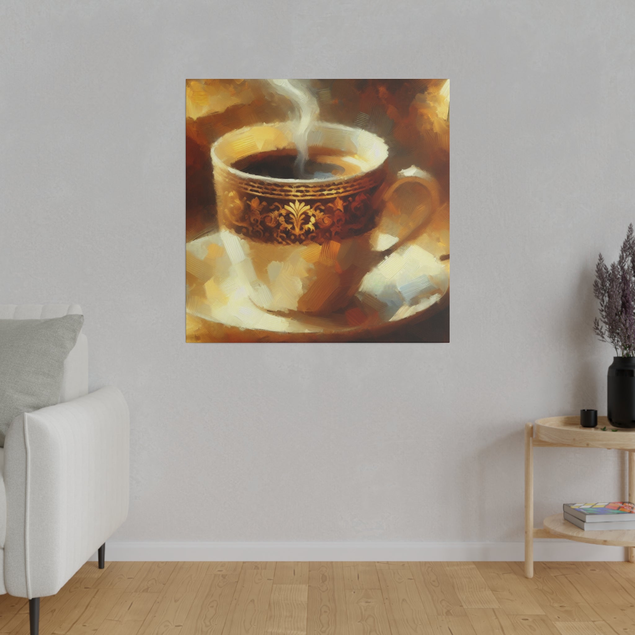 Impressionist Espresso Art Decor Coffee Painting Canvas