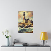 Beacon Illumination Coastal Wall Art Lighthouse Painting Canvas