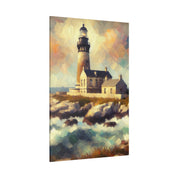 Beacon Illumination Coastal Wall Art Lighthouse Painting Canvas