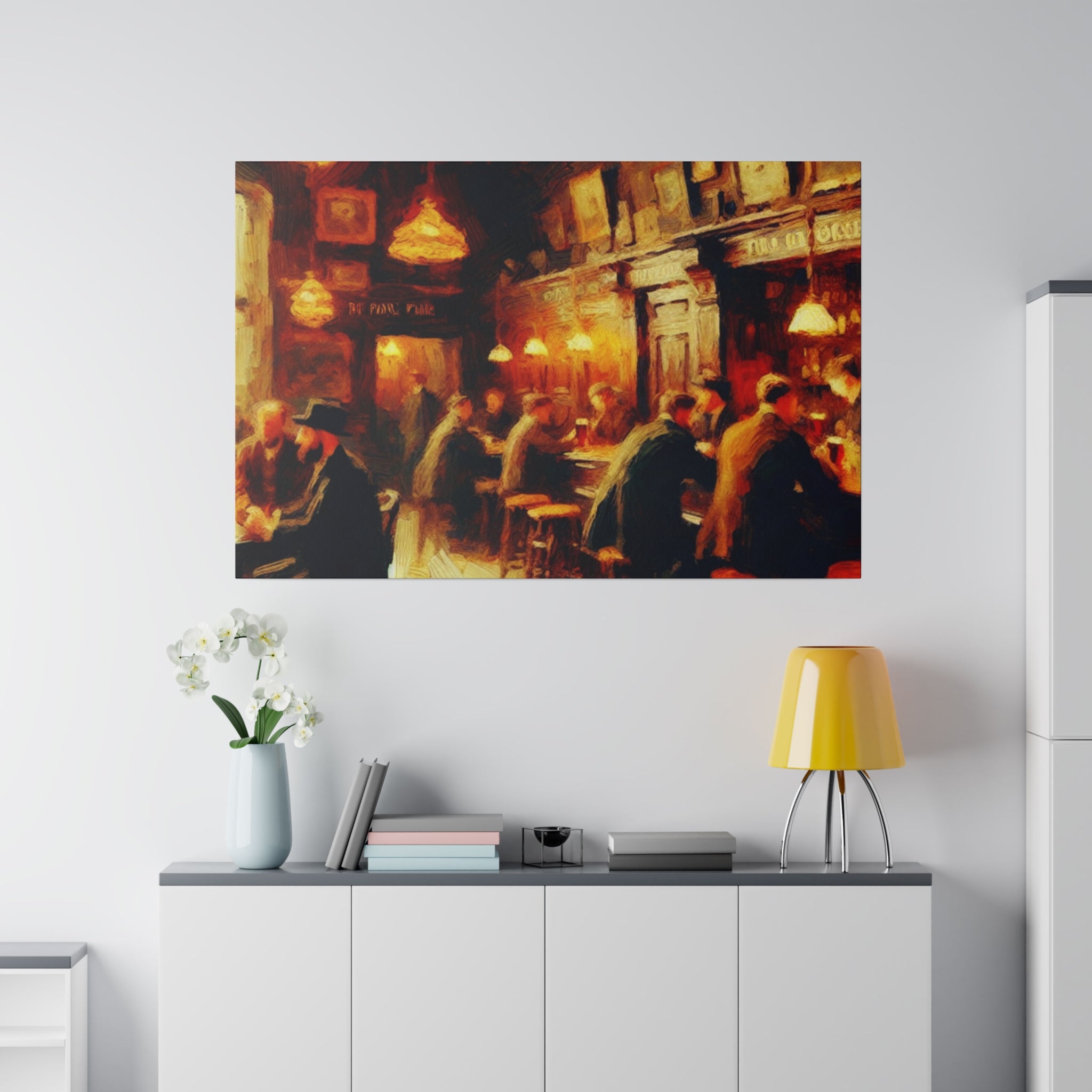 Emerald Harmony Irish Pub Bar Art Canvas