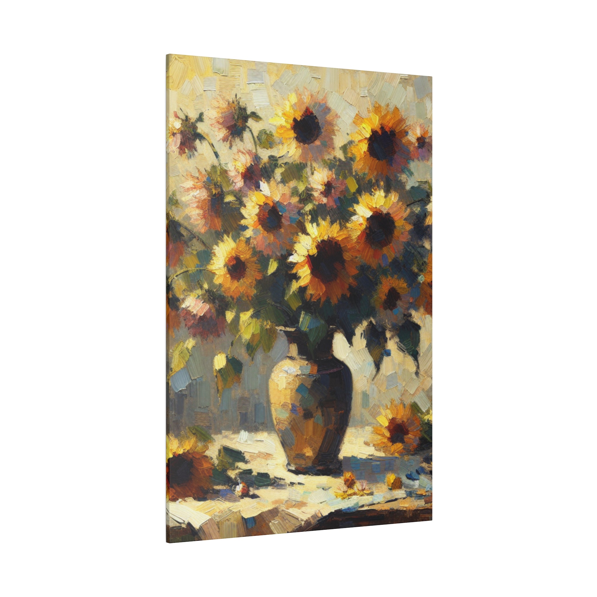 Blossom Nostalgia Flowers In Vase Sunflower Painting Canvas