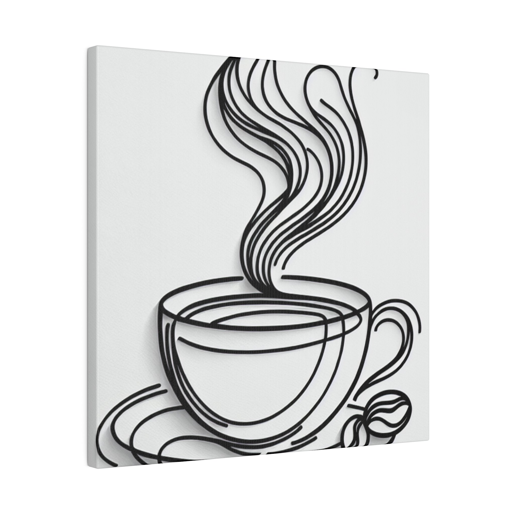 Simplicity Brewed Minimalist Coffee Art Canvas