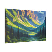 Majestic Dawn Mountain Landscape Painting Canvas