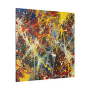 Multicolor Splatter Painting Expressionist Abstract Wall Art Canvas