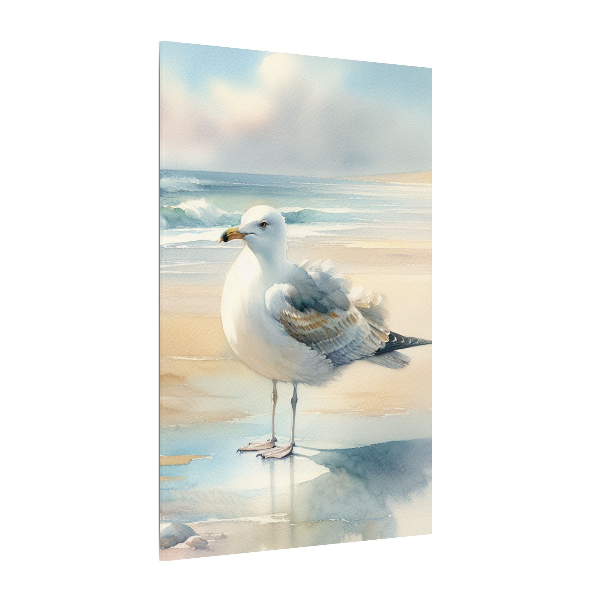 Seagull by the Shore Canvas