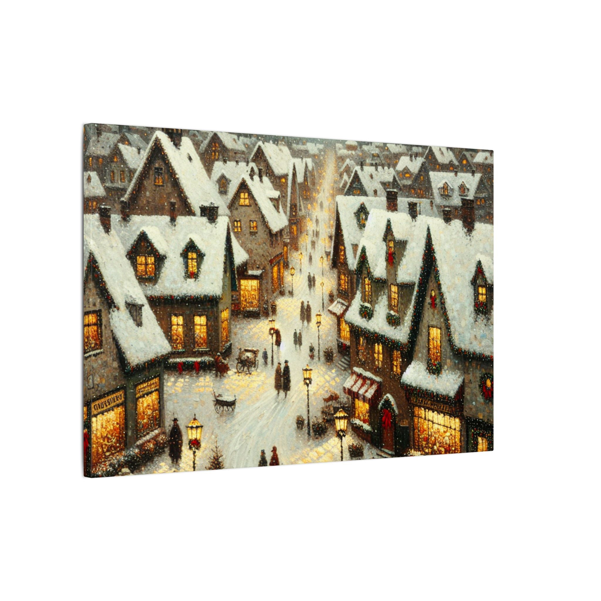 Small Town Christmas Canvas