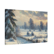 Twilight Frost Snowscape Artwork Winter Painting Canvas