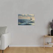 Sailboat Mirage Sailboat Painting Canvas