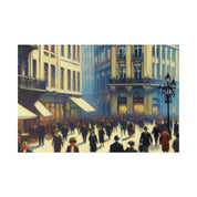 Parisian Palette Symphony Vintage  French Street Painting Canvas