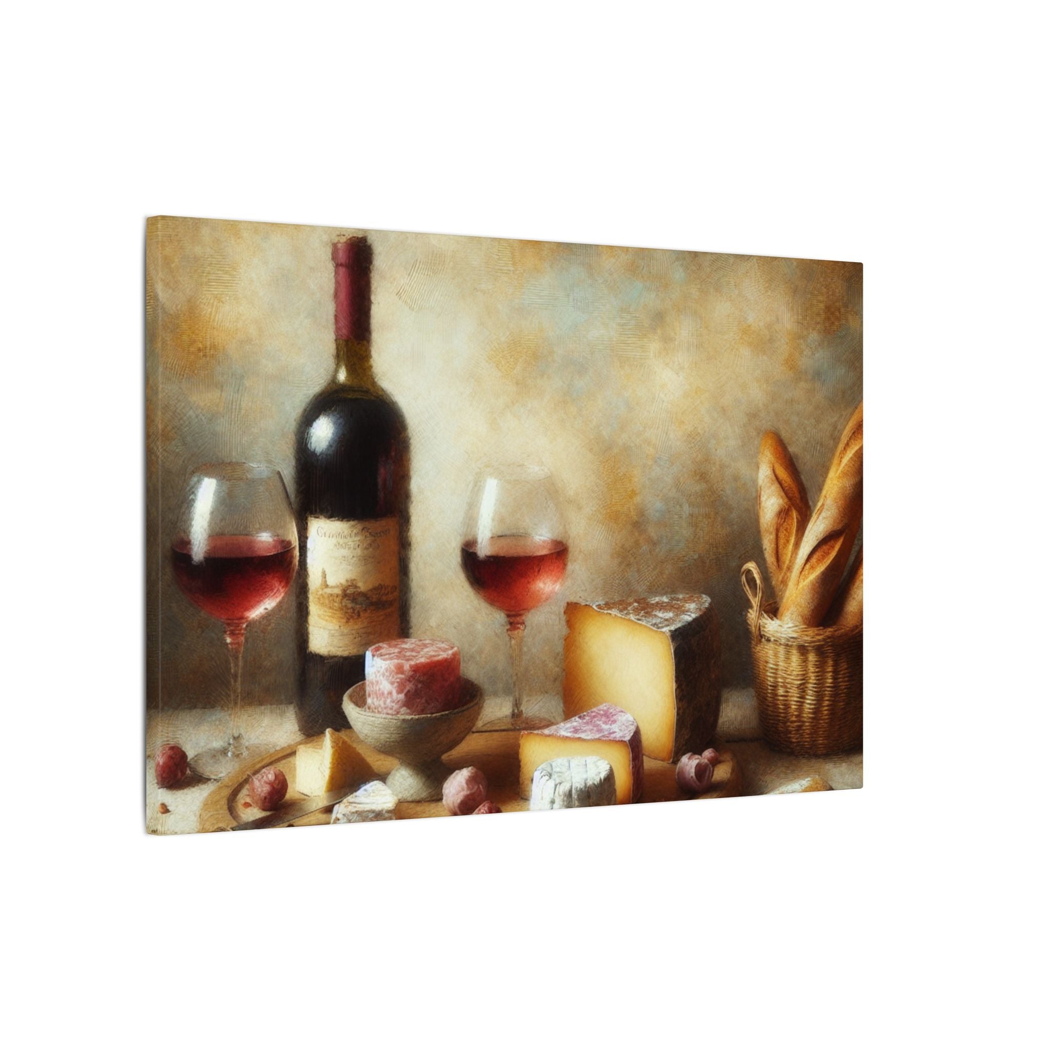 Rustic Wine & Charcuterie Canvas