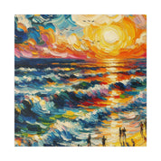 Vibrant Expressionist Seascape Beach Artwork Beach Painting Canvas