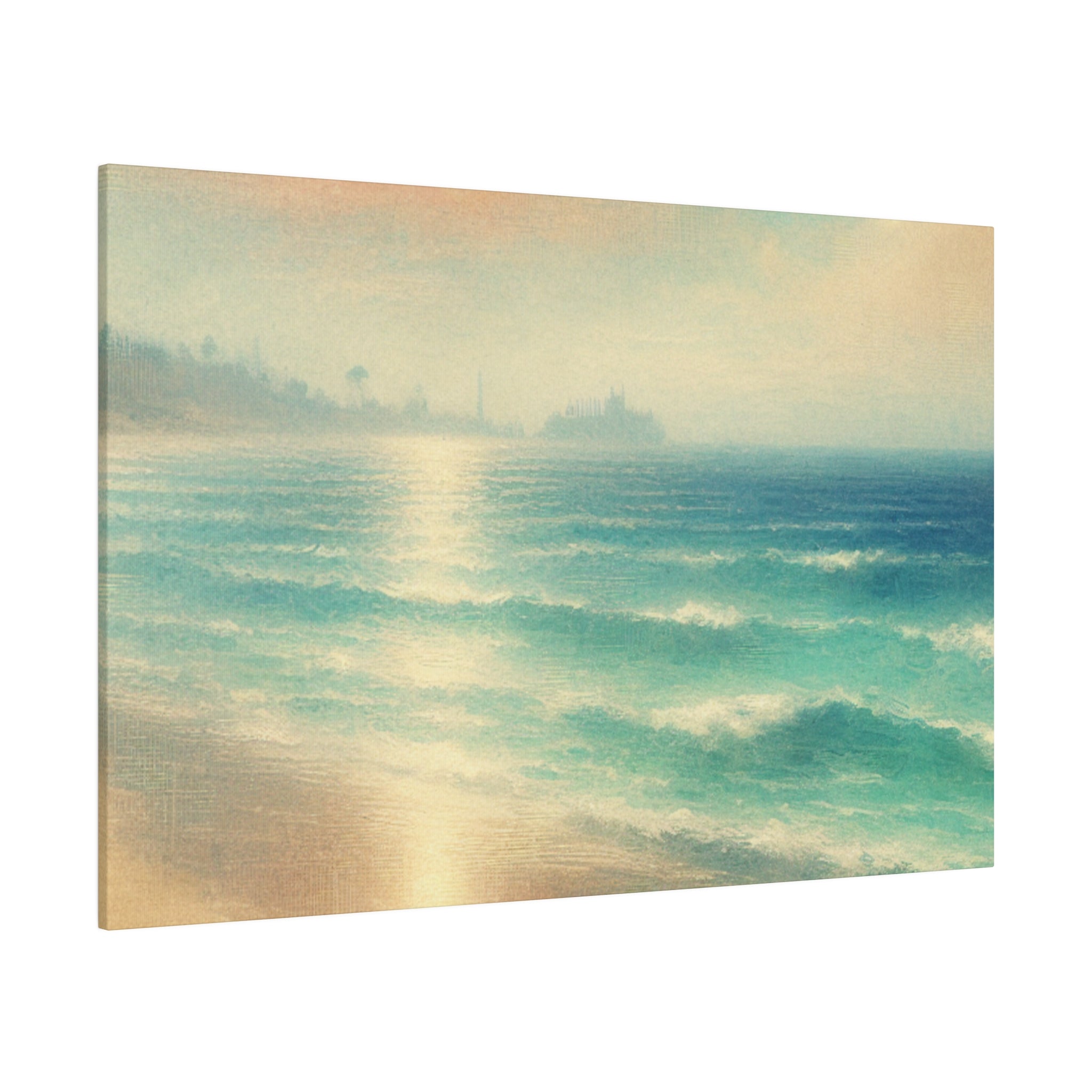 Impressionist Seashore Symphony Beach Painting Canvas