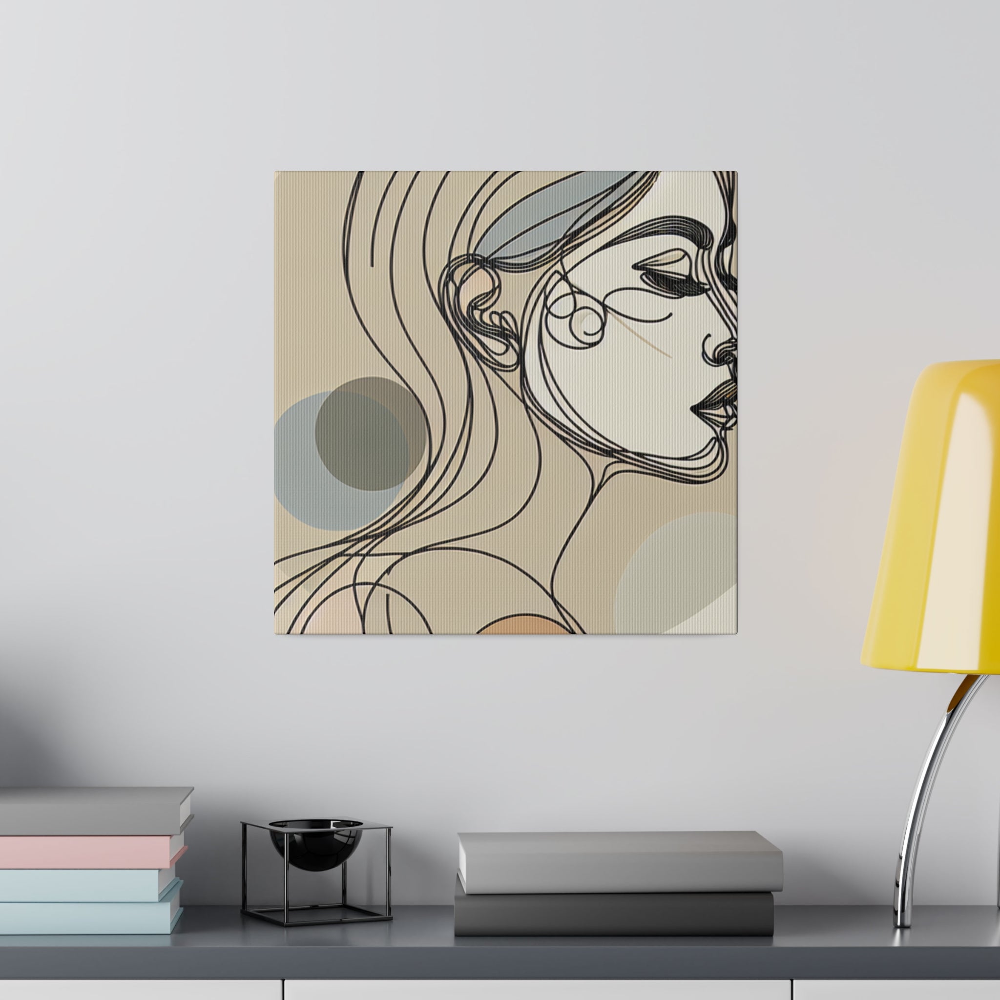 Bohemian Grace Line Art Boho Style Wall Decor Canvas