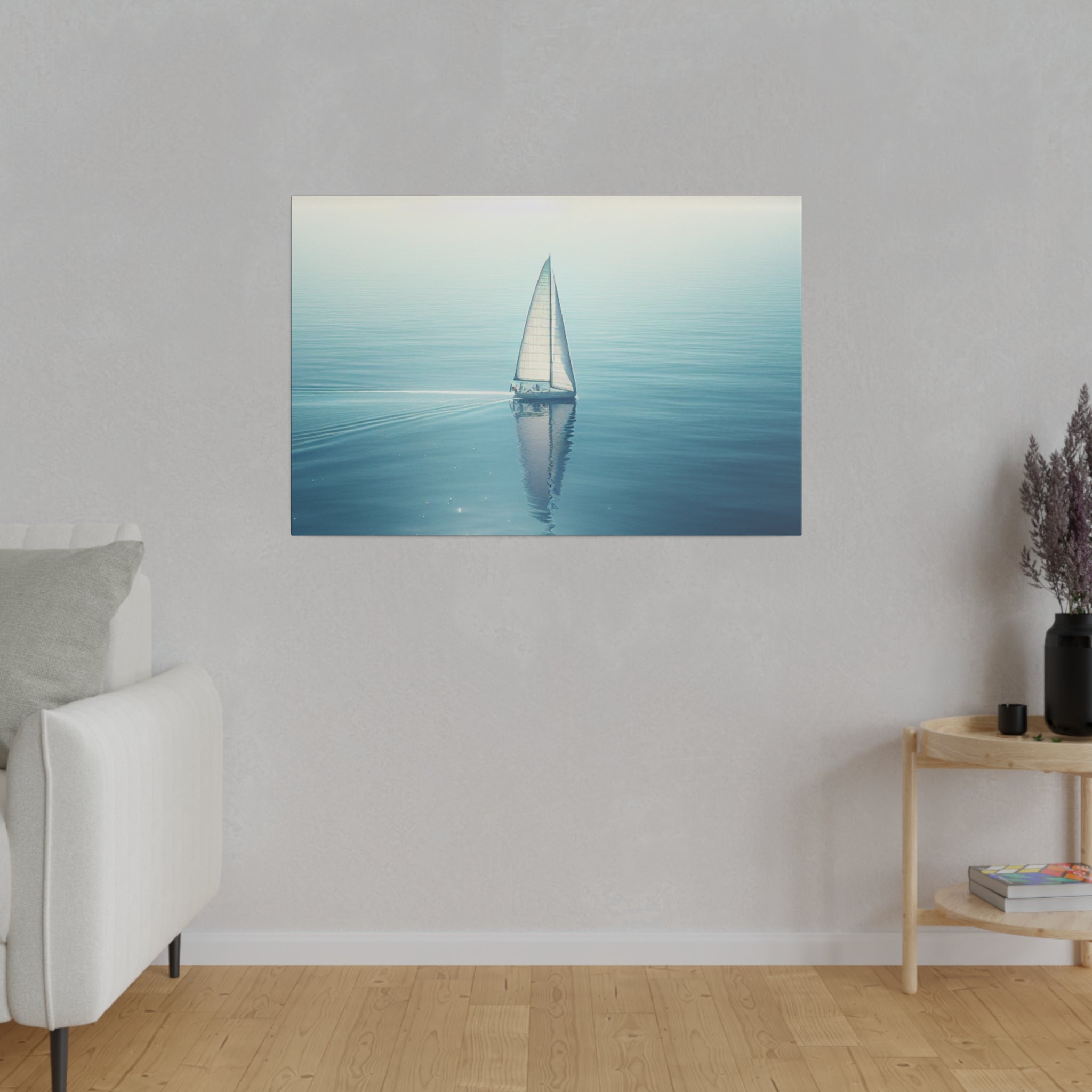 Seafaring Tranquility Seascape Sailboat Painting Canvas