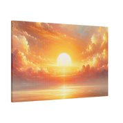 Dawn's Vibrant Embrace Impressionist Sunrise Painting Canvas