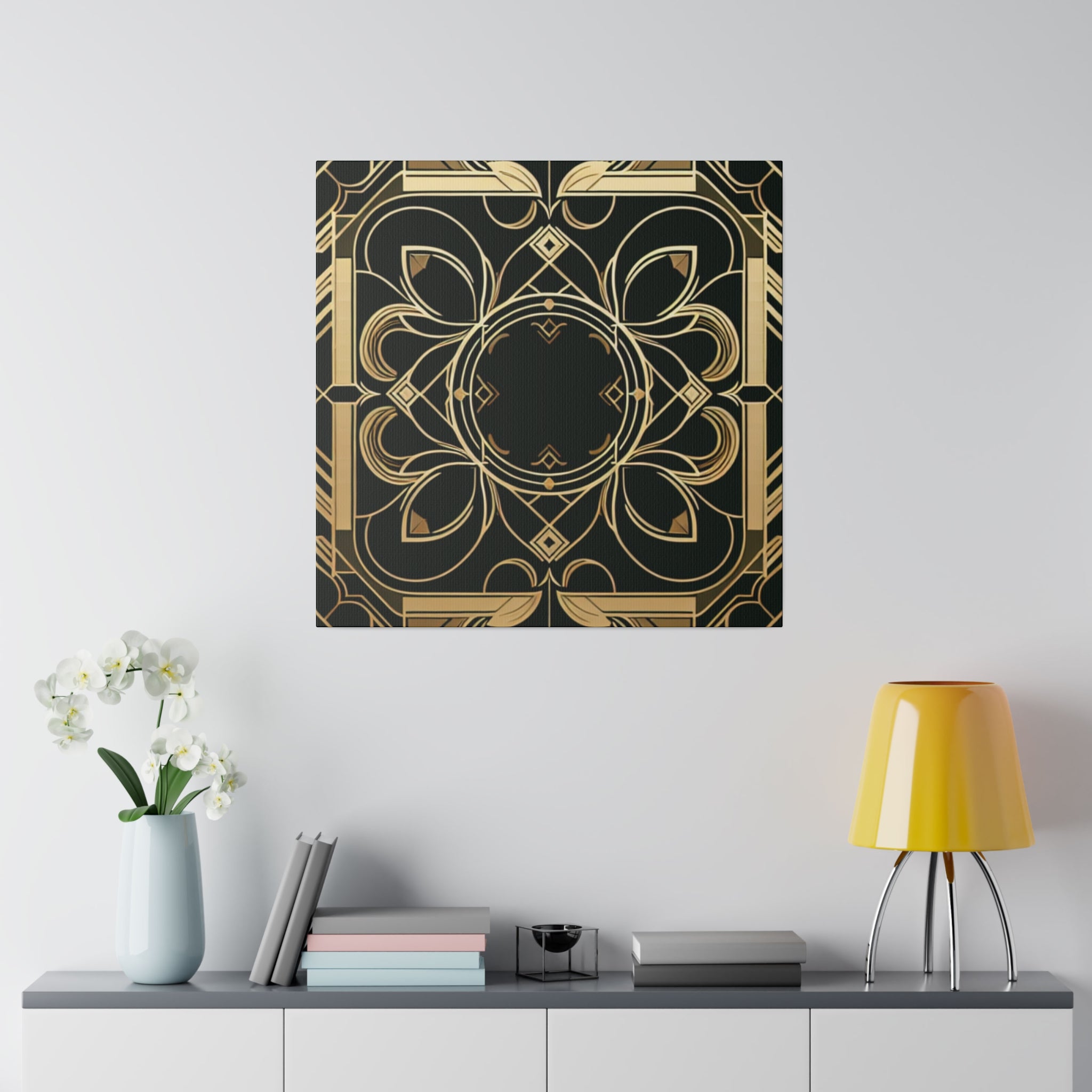 Deco Dazzle Elegance Pattern Art Deco Wall Art Canvas