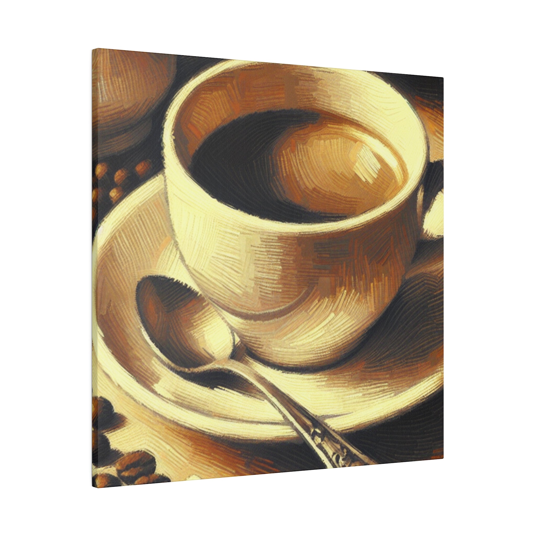 Rich Brown Aroma Impressionist Painting Coffee Painting Canvas