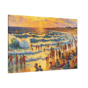 Sundrenched Shores Beach Painting Canvas