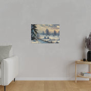 Twilight Frost Snowscape Artwork Winter Painting Canvas