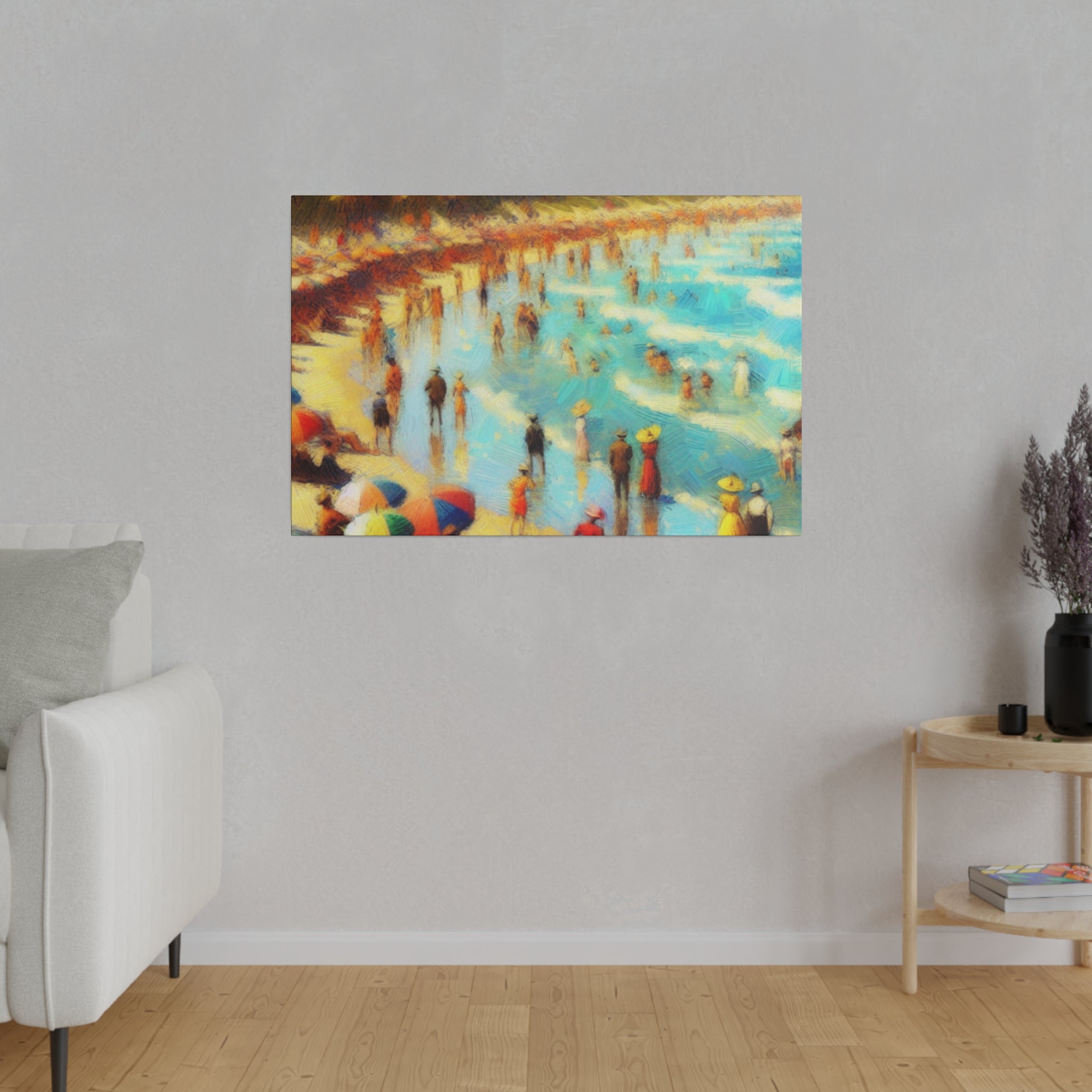 Oceanic Reverie Impressionist Beach Painting Canvas