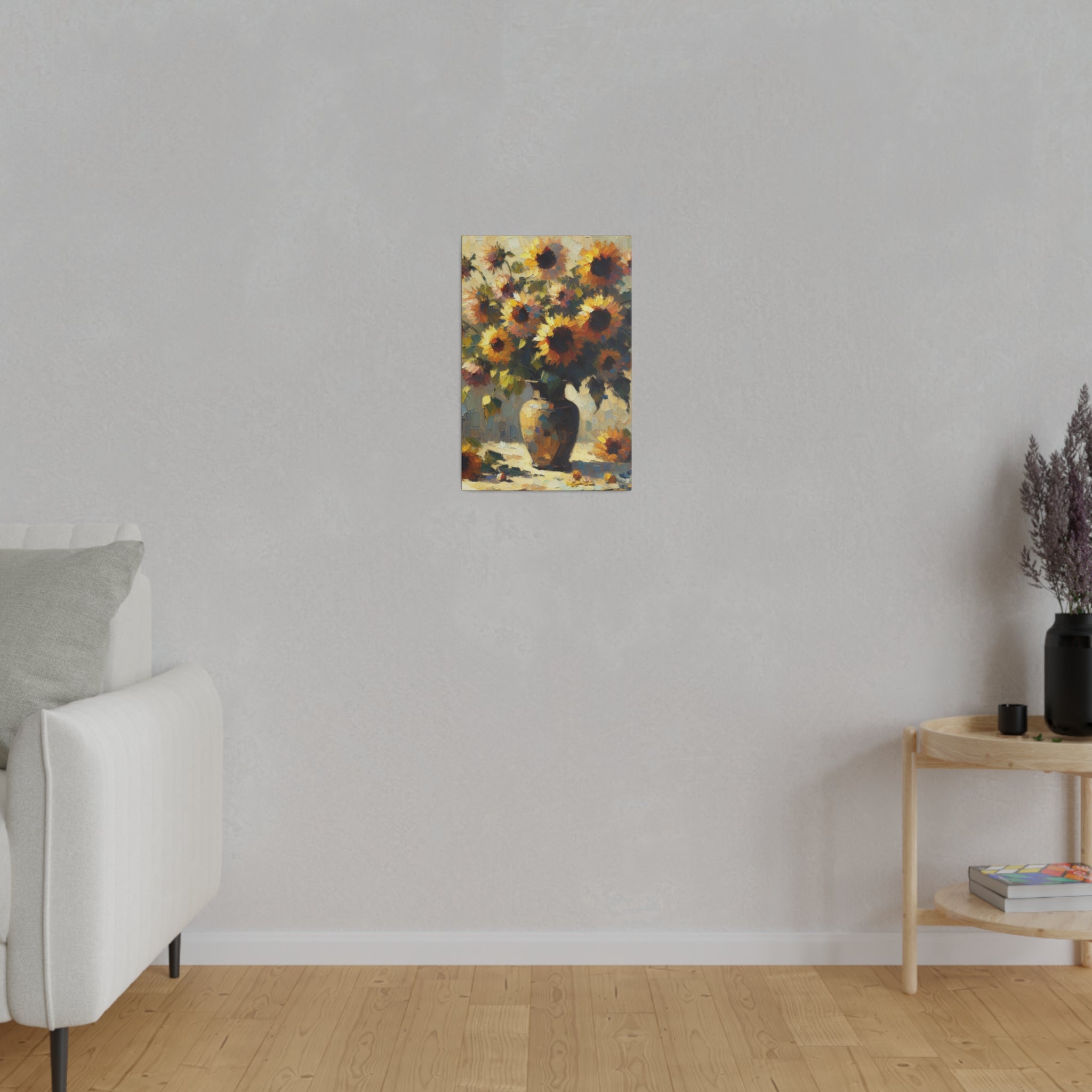 Blossom Nostalgia Flowers In Vase Sunflower Painting Canvas