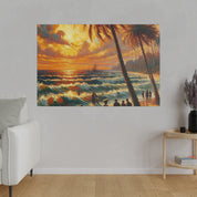 Whispers of the Shoreline Past Expressionist Beach Painting Canvas