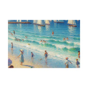 Seaside Nostalgia Beachscape Beach Painting Canvas