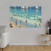 Seaside Nostalgia Beachscape Beach Painting Canvas