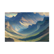 Whispering Valley Reverie Mountain Landscape Painting Canvas