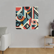 Vibrant Geometry in Cosmic Dance Geometric Painting Canvas