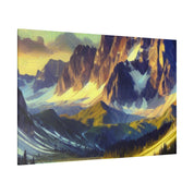 Mountain Whispers at Dusk Mountain Landscape Painting Canvas