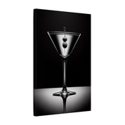 Black and White Martini Canvas