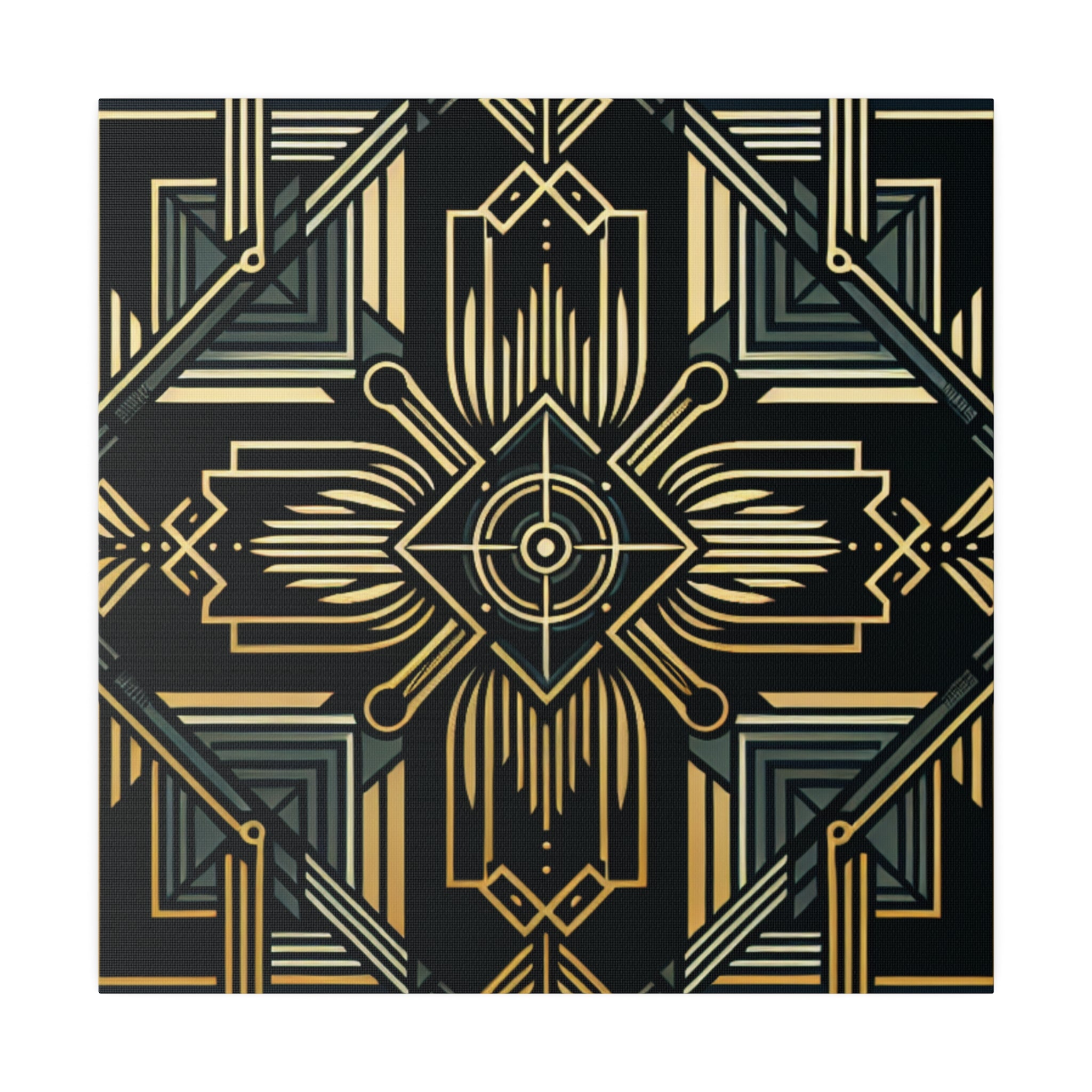 Art Deco Wall Art | Black Gold Luxury Decor | 1920s Decor Canvas