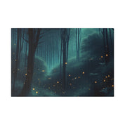 Twilight Whispers Firefly Forest Painting Canvas