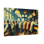 American Pub 1950s Retro Bar Art Canvas