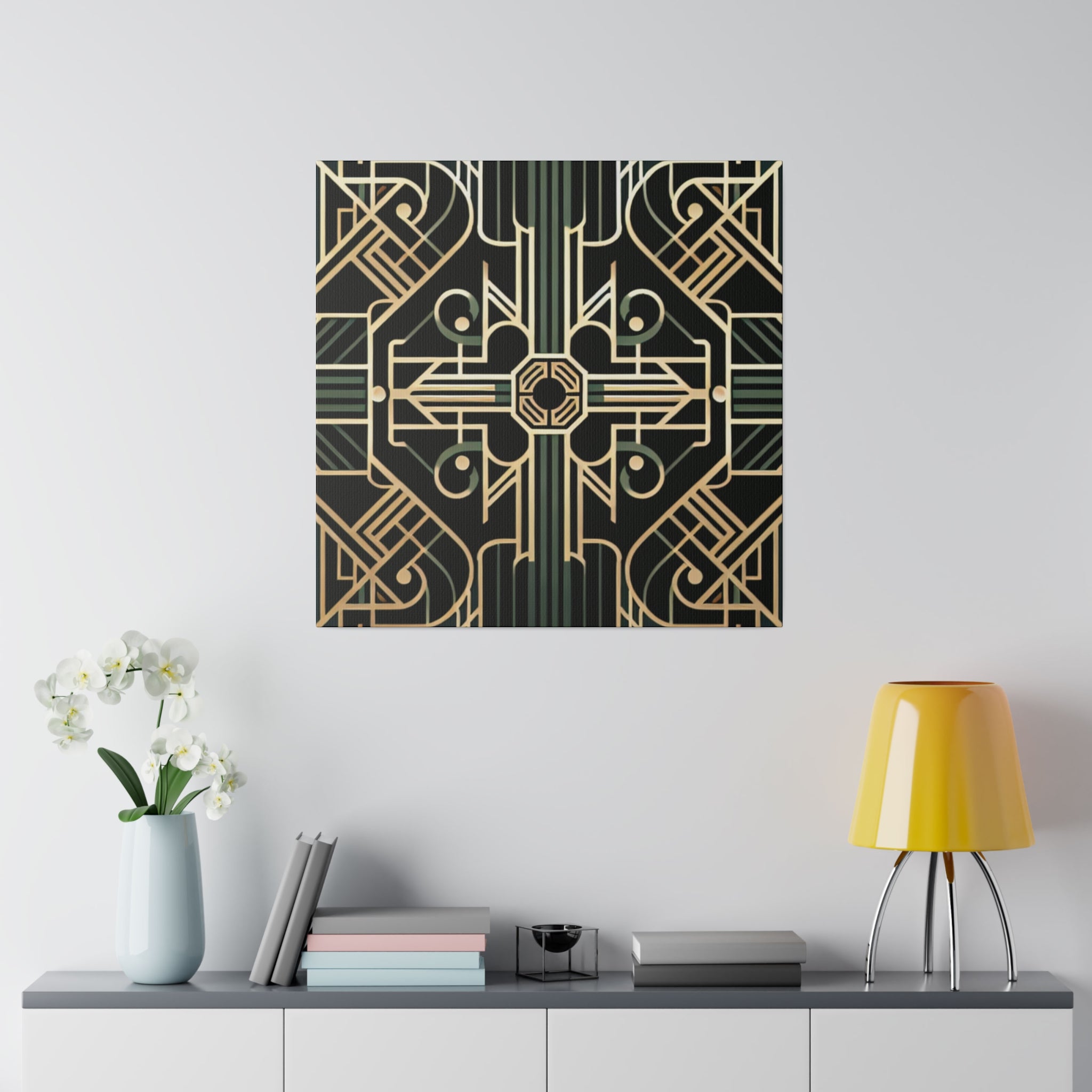 Deco Distinction Elegance Pattern Art Deco Wall Art Canvas