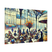 Morning Muse Vintage European Cafe Artwork Canvas